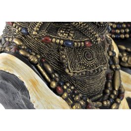 DKD Home Decor Figura Decorativa Colonial Africano Resina Beige Negro 20 x 42 x 26 cm (2 Unidades) Diseño Surtido