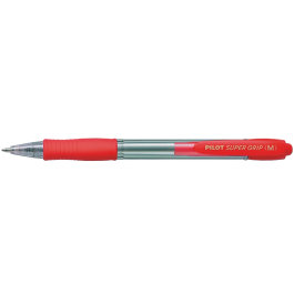 Pilot Bolígrafo Retráctil Super Grip Rojo Tinta de Aceite Punta 1 mm Trazo 0.4 mm