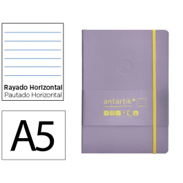 Antartik Cuaderno A5 Tapa Blanda Hojas Rayadas Morado y Amarillo, 80 Hojas 80gr FSC con Gomilla y Bolsillo Precio: 6.50000021. SKU: B1BBEBM5JN