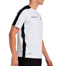 Camiseta de Manga Corta Hombre Bullpadel Paquito 25I 012 Blanco Pádel