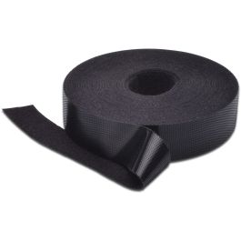 Digitus Cinta de gancho y bucle para cableado estructurado, 20mm ancho, 10m rollo, negro