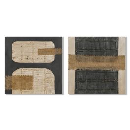 Cuadro Moderno DKD Home Decor Negro Marron 3 x 60 x 60 cm (4 Unidades) Precio: 73.50000042. SKU: B1CXGF93JA