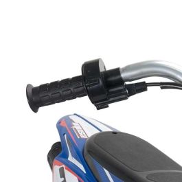 Injusa Moto Batería Eléctrica X-Treme Blue Fighter 24V con Ruedas Hinchables Azul, 112x62x72 cm, Niños 6-10 Años