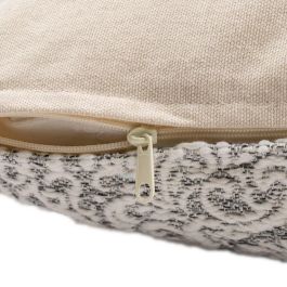 Cojín Blanco-Gris Algodón Decoración 40 X 60 cm