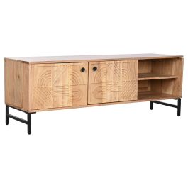 Mueble de TV Home ESPRIT Marrón Negro Metal Acacia 145 x 40 x 52 cm