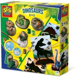 Dinosaurios 2 en 1 - Moldear y pintar y rayar - Pasatiempos creativos - SES CREATIVE - Moldear, pintar y rayar dinosaurios. Precio: 29.49999965. SKU: B18H5KFM5J