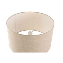 DKD Home Decor Lámpara Sobremesa Natural Beige 40 x 67 x 40 cm Mango Lino E27