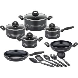 GSW GSW4005643158800 Batería de Cocina Milano Nero Inducción 15 Piezas Aluminio Macizo Negro Precio: 116.8999997. SKU: B1E3X69TJV
