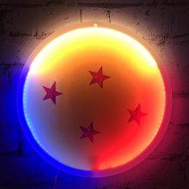 Madcow entertainment Mural Lámpara Neon Teknofun Bola de Dragón Dragon Ball Z 30cm LED con Batería