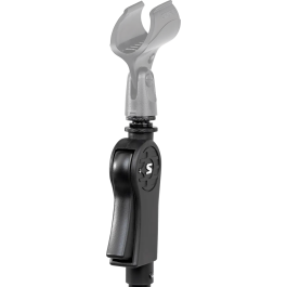 SBG Soporte de Micrófono Recto con Base Trípode Ajustable, Mango Ergonómico y Clips para Cable