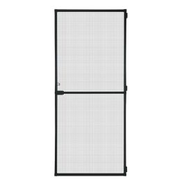 Schellenberg Puerta mosquitera abatible Action antracita 100x210cm - Aluminio, malla fibra vidrio, montaje fácil