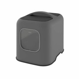 Rotho Caseta de aseo BIALA para gato, diseño sobrio de plástico reciclado y reciclable con filtro antiolor - Antracita