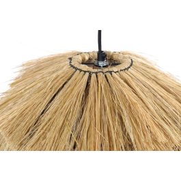 DKD Home Decor Lámpara de Techo Balines Yute y Metal Natural Hecha a Mano Alto 55cm Base 45x45cm E27 40W