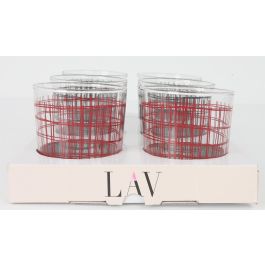 LAV Vaso Pinta de Diseño Quadro Colección, 34.5 cl (345 cc), Ø 8 x 8 x 8 cm, Referencia BDG386.3132 (24 Unidades)