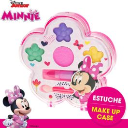 Disney Set de Maquillaje Minnie Mouse para Niñas +5 años: 8 Sombras, 4 Brillos, 2 Labiales, Esmalte y 4 Pinceles