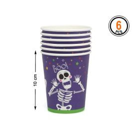 Vasos de cartón Halloween 6 unidades diseño esqueletos para fiestas infantiles y picnics Precio: 0.58999963. SKU: B173Z82WKC