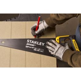 Stanley Sierra de Mano JetCut 450mm con Dientes Tratamiento Duro Point 2x para Mejor Penetración y Longevidad Hoja Acero Sueco 0.85mm
