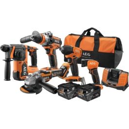 Pack taladro de percusión + destornillador de impacto + sierra circular y sable - AEG POWERTOOLS - 18 V - Con pilas, cargador y bolsa Precio: 819.49999967. SKU: B1H7E2KS3J