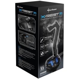 Sharkoon X-Rest 7.1 Soporte de Auriculares Gaming con Sonido Virtual 7.1 y USB - Negro para PC/PS4