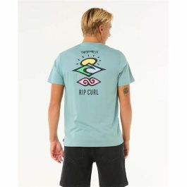 Camiseta de Manga Corta Hombre Rip Curl Search Icon Tee Azul