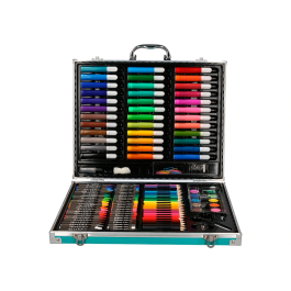 Liderpapel Estuche de Pintura en Aluminio 150 Piezas Maletín 37,8x29,7x4,6 cm
