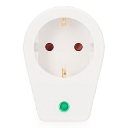 Edm Clavija con Protección Térmica para Enchufe Tipo F (Retractilada) Schuko 10A 4.8mm Blanco