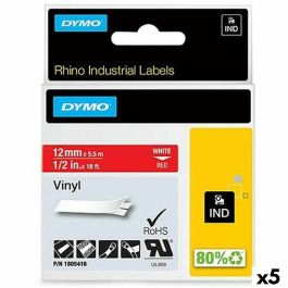 Cinta Laminada para Rotuladoras Rhino Dymo ID1-12 12 x 5,5 mm Rojo Blanco Vinilo Autoadhesivas (5 Unidades) Precio: 105.50000043. SKU: S8424180