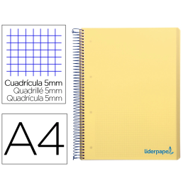 Liderpapel Cuaderno Espiral A4 Micro Wonder Tapa Plástico 120 Hojas 90gr Cuadro 5mm Color Amarillo Precio: 6.50000021. SKU: B1KD2HAP98