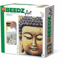 Ses Creative Beedz Art Buda 7000 - Kit Completo de Cuentas para Planchar con 7000 Perlas de Colores, 6 Placas y Gran Patrón de Diseño