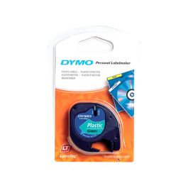 Dymo Cinta 91204, Negro Sobre Verde, De 12 mmx4M, De Plástico. Rotuladora Letratag