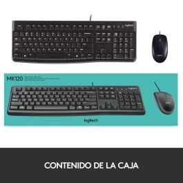 LOGITECH TECLADO + RATON MK120 optico usb 2.0 negro LOGITECH TECLADO + RATON MK120 optico usb 2.0 negro