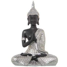 Figura Decorativa Alexandra House Living Marrón Plateado Plástico Buda 12 x 20 x 27 cm Figura Decorativa Alexandra House Living Marrón Plateado Plástico Buda 12 x 20 x 27 cm
