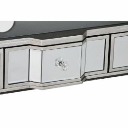 DKD Home Decor Mueble TV Glam con 3 Cajones Plateado, de Espejo y MDF, 112 cm Ancho x 45 cm Fondo x 50 cm Alto DKD Home Decor Mueble TV Glam con 3 Cajones Plateado, de Espejo y MDF, 112 cm Ancho x 45 cm Fondo x 50 cm Alto