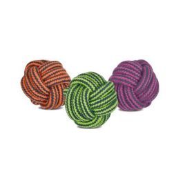 Nayeco Pelota Cuerda Dental Bicolor 6 cm para Perros | Pack 6 Unidades | Juguete Resistente Hilo Reciclado para Higiene Bucal y Reducir Estrés