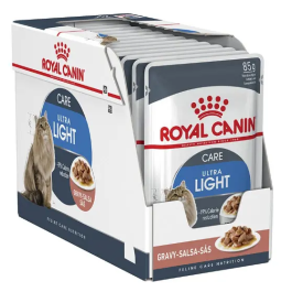 Royal Canin Feline Ultra Light Gravy - Alimento para gatos con sobrepeso, 12 bolsitas x 85 gr Precio: 21.5000005. SKU: B12MQFRAD9