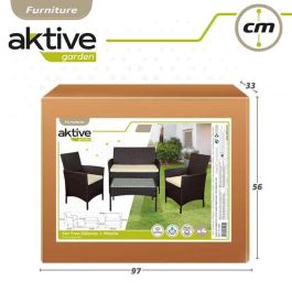 Conjunto de sofá (108x59x76 cm) + 2 sillones (59x76 cm) + mesa (85x45x41 cm) aktive Conjunto de sofá (108x59x76 cm) + 2 sillones (59x76 cm) + mesa (85x45x41 cm) aktive