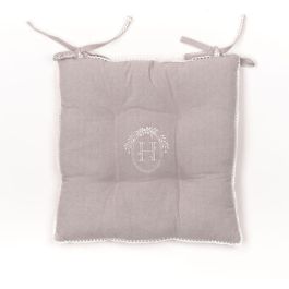 Today TOD1700240738217 Asiento Acolchado CHARME de Chambray con Bordado Petite Berenice 40x40 cm