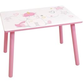 Fun House FUN3700057135270 Juego Mesa y Silla Unicornio Niños - Mesa: 41,5x61x42cm, Silla: 49,5x31x31,5cm