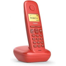 Gigaset S30852-H2802-D206 Teléfono Inalámbrico A170 Rojo, ECO DECT, Pantalla Iluminada, 50 Contactos, 18h Autonomía, Made in Germany