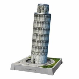 Ravensburger RAV12008028 Rompecabezas 3D Iluminado Torre Inclinada de Pisa - Modelo Icónico