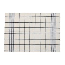 DKD Home Decor Delantal Básico Set de 2 Algodón Poliéster Azul Beige Cuadros 85 x 70 cm