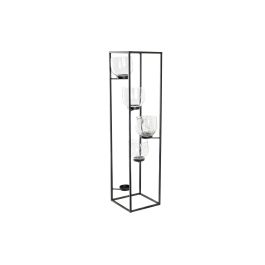 DKD Home Decor Portavela Elegant Negro Transparente Hierro Cristal 18 x 76 x 18 cm Precio: 42.99716124. SKU: B1AVH69KJS