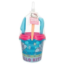 Cubo de playa hello kitty diametro 18cm con pala,rastrillo y 3 moldes. Cubo de playa hello kitty diametro 18cm con pala,rastrillo y 3 moldes.