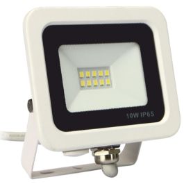 Silver Foco Proyector LED IP65 10W 3000K, 800lm, Blanco, Aluminio + Cristal, 120° Ángulo de Apertura