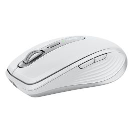 Logitech MX Anywhere 3S para Mac Ratón Inalámbrico Bluetooth y RF Color Plata Blanco 8000 DPI