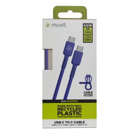 muvit for change cable Tipo C a Tipo C 3A/60W 1.2m azul