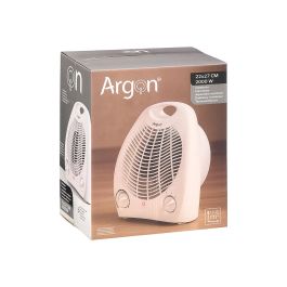 Argon Calefactor Eléctrico Blanco 2000W con Termostato Ajustable, Seguridad por Sobrecalentamiento, 22x26x12 cm (Set de 6)