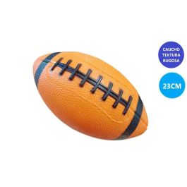 Poessa Pelota Rugby PVC Bismark Design 23cm 160gr Naranja y Negro Red