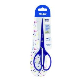 Milán Tijeras de Oficina Acid 17cm Azul para Escuela, Oficina y Comercio con Cuchilla de Acero Inoxidable Apta para Zurdos Precio: 2.50000036. SKU: S7906437
