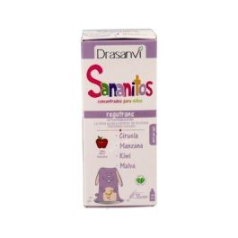 Sananitos Regutrans Jarabe 150ml para Tránsito Intestinal con Ciruela, Manzana, Kiwi y Fibra, Fructooligosacáridos Precio: 11.6900003. SKU: B1DET24357